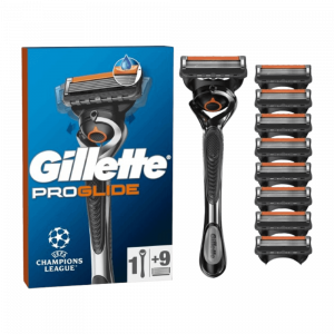 Gillette ProGlide Razor for Men, 1 Gillette Razor, 9 Blade Refills