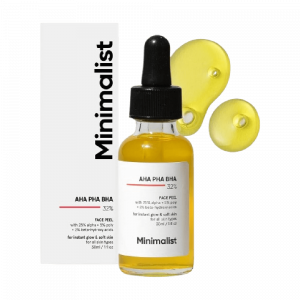 Minimalist 32% AHA PHA BHA Peeling Solution for Glowing Skin, Smooth Texture & Pore Cleansing