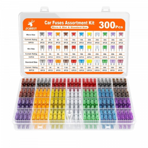 JOREST 300Pcs Car Fuses Assorted Kit, 160 Mini Blade Fuse Automotive