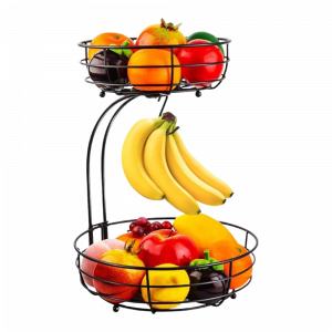 Auledio Iron 2-Tier Countertop Fruit Vegetables Basket