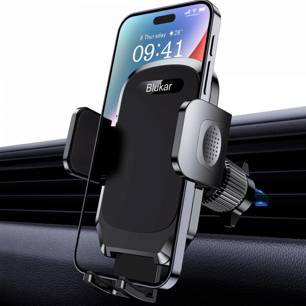 A Blukar Car Phone Holder, Air Vent Car Phone Mount Cradle 360° Rotation