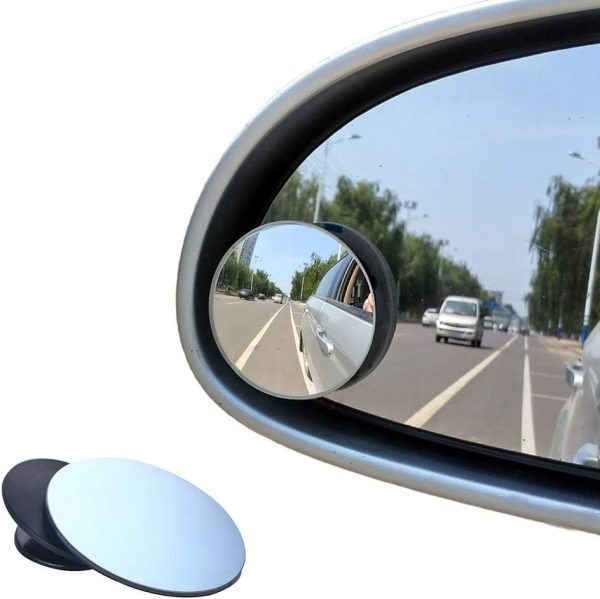 BEEWAY Blind Spot Mirrors, Round Frameless 360° Rotate - Image 2