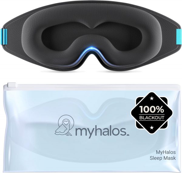 MyHalos® 100% Blackout Sleep Masks for Women & Men