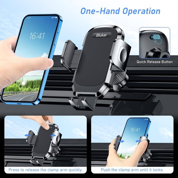 A Blukar Car Phone Holder, Air Vent Car Phone Mount Cradle 360° Rotation - Image 3