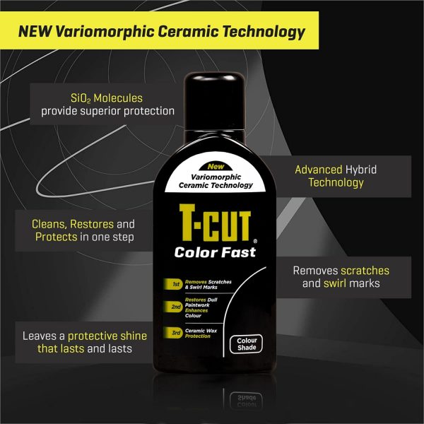 T-Cut Colour Fast 3-in-1 Paintwork Renovator, Black, 500ml - Image 4