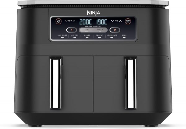 Ninja Foodi Dual Zone Digital Air Fryer, 2 Drawers, 7.6L, 6-in-1