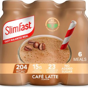 SlimFast Ready To Drink Cafe Latte Shake, 6 x 325ml