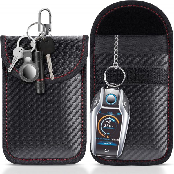 Faraday Pouch for car Keys,Faraday Bag | Car Key Signal Blocking Pouch | Keyless Entry Car Keys Case - Image 4