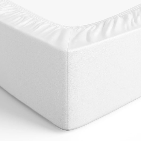 Basics Soft Microfibre Single Fitted Sheet, Deep Pocket 12 inch (30 cm), White - Image 3