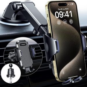 VANMASS 2025 BEST Car Phone Holder [Upgraded Suction & Clip]Rotatable