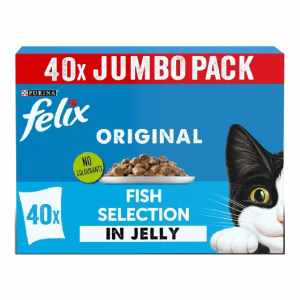 FELIX ORIGINAL Fish Favourites in Jelly Wet Cat Food 40x85g