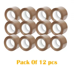 Strong Brown Tape Buff Parcel Packing Tape 48MM X 66M Box Sealing Rolls 12  Packs