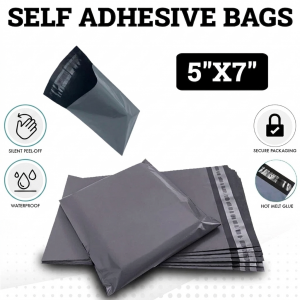 Strong Plastic Grey Mailing Bags Uses For Parcels, Shippings - Next Day Delivery 100 packs with sizes 5x7