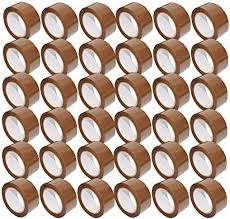 Brown Kraft Paper Tape - Packing Self Adhesive Strong Eco Packaging Parcel 36 Packs