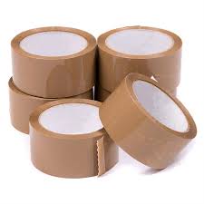 Brown Kraft Paper Tape - Packing Self Adhesive Strong Eco Packaging Parcel 6  Packs