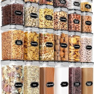 Airtight Food Storage Container Set Kitchen Pantry Organization Cereal 24 Piece