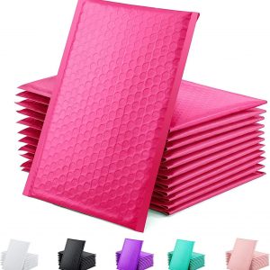 Mailing Envelopes Metallic Bubble Lined Padded Mailer Self Seal Packing Shipping  - Number of Envelopes : 100 - size : Inner size: 100x165mm External size: 120x165+40mm - colour : Pink