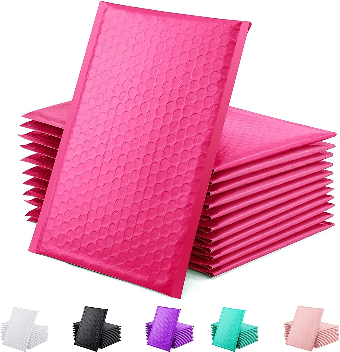 Mailing Envelopes Metallic Bubble Lined Padded Mailer Self Seal Packing Shipping - Number of Envelopes : 100 - size : Inner size: 100x165mm External size: 120x165+40mm - colour : Pink