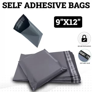 Strong Plastic Grey Mailing Bags Uses For Parcels, Shippings - Next Day Delivery 100 packs with sizes 9x12
